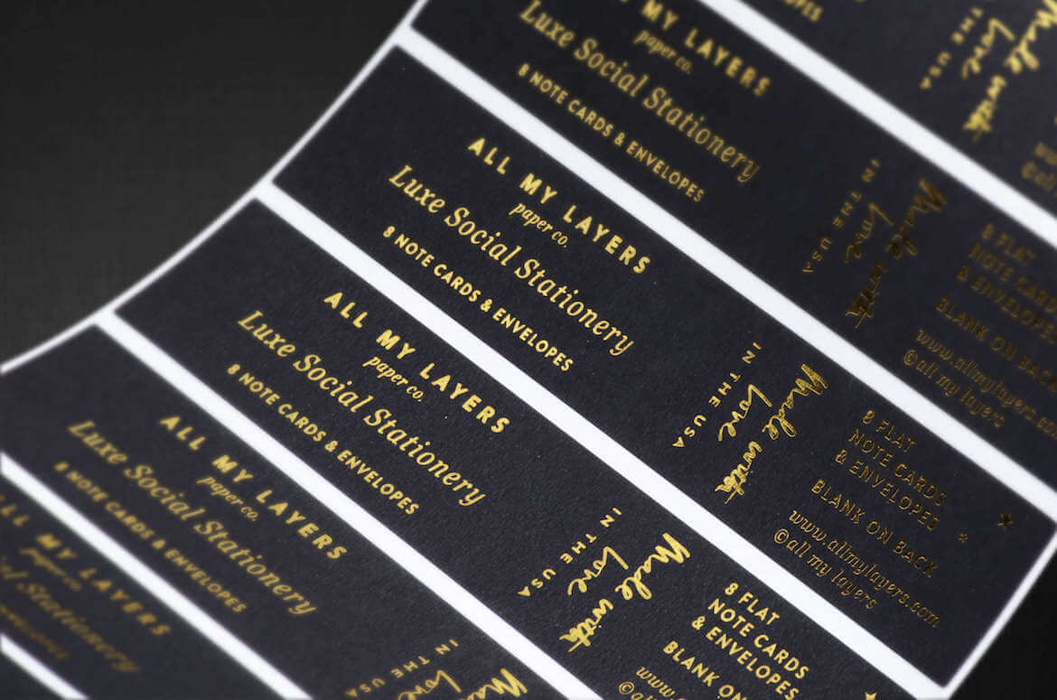 Foil Stickers - Custom Gold Foil Stickers - Embossed Foil Stickers