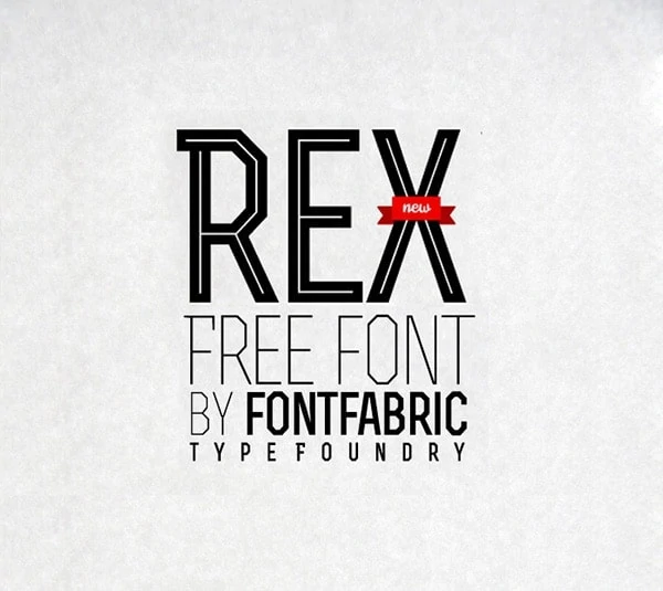 REX font cover