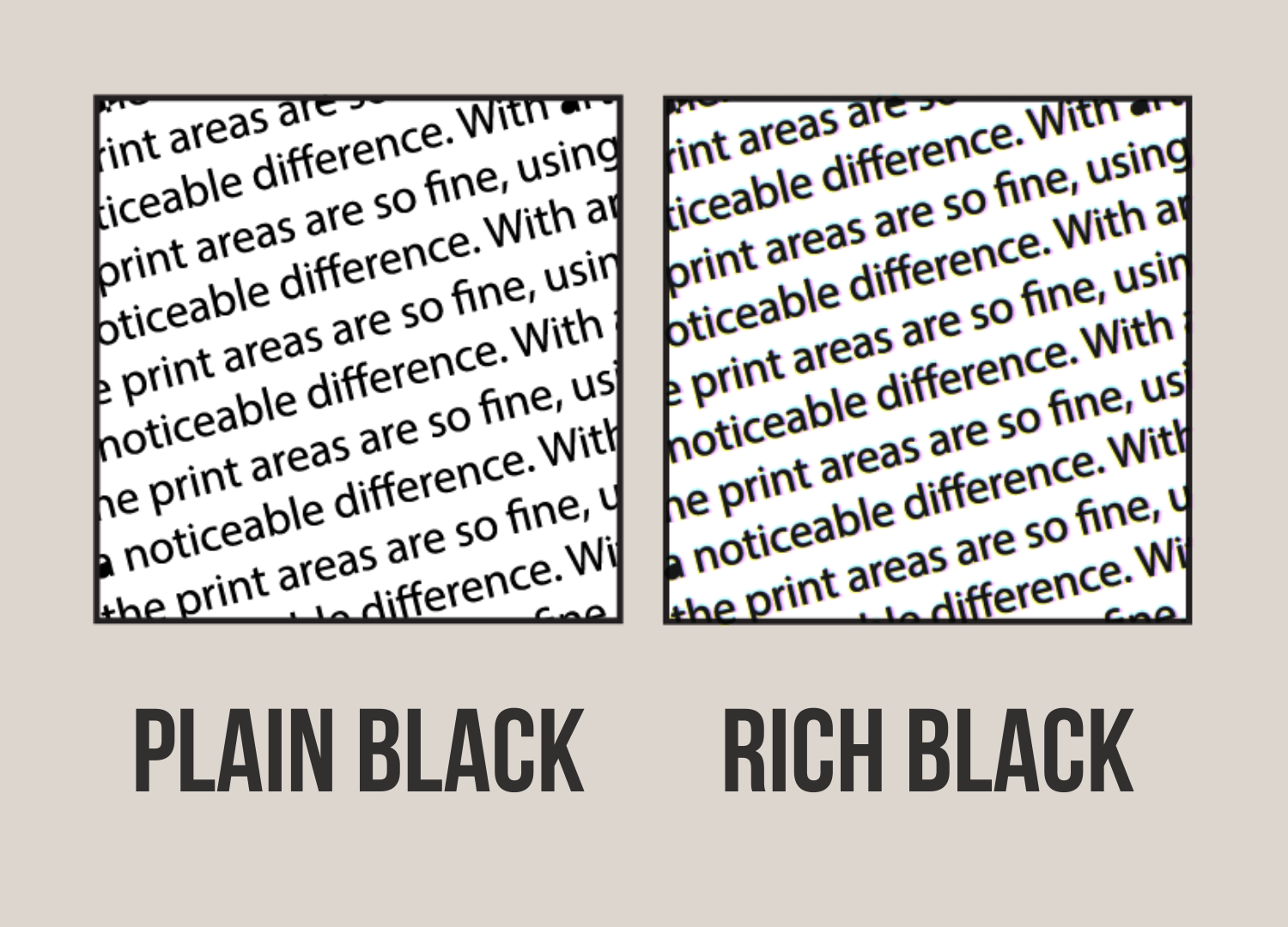 PLAIN BLACK VS. RICH BLACK - How to Get Perfect Black in Printing